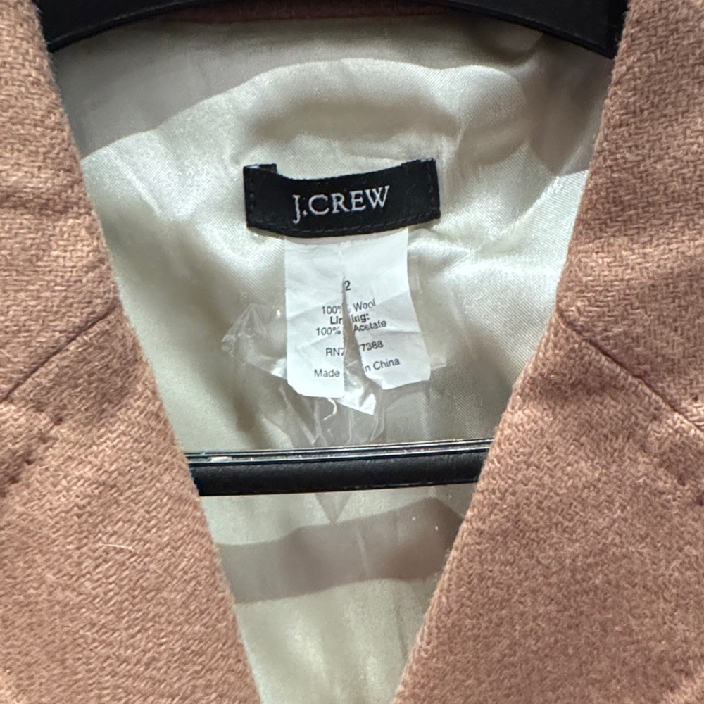 J.Crew Tan Wool Blend Jacket woven in Scotland.